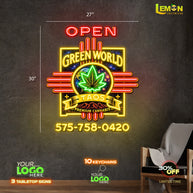 GREEN WORLD | LED NEON SIGN