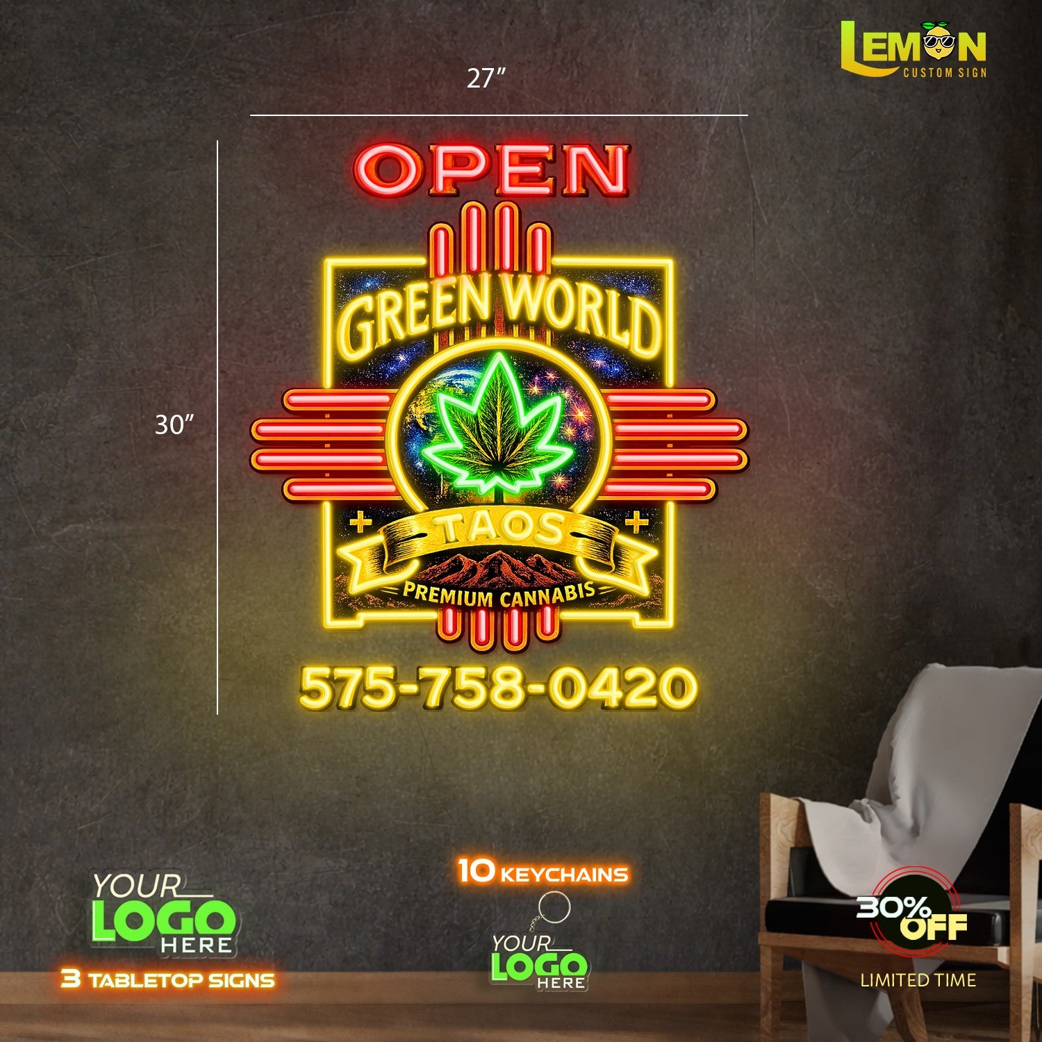 GREEN WORLD | LED NEON SIGN