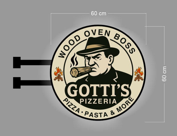 GOTTI'S PIZZERIA | ILLUMINATED BLADE  SIGN1