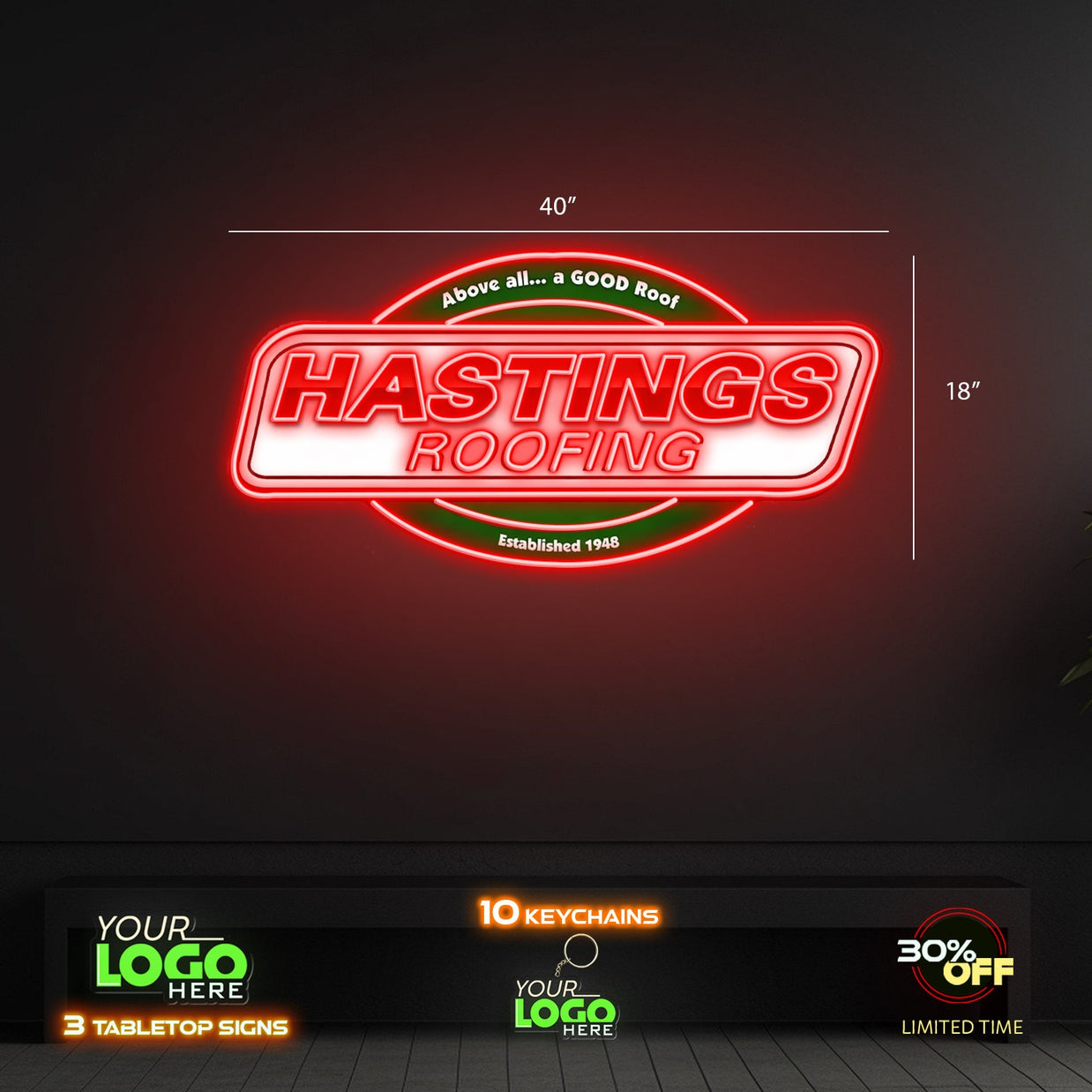 HASTINGS| LED NEON SIGN (40X18
