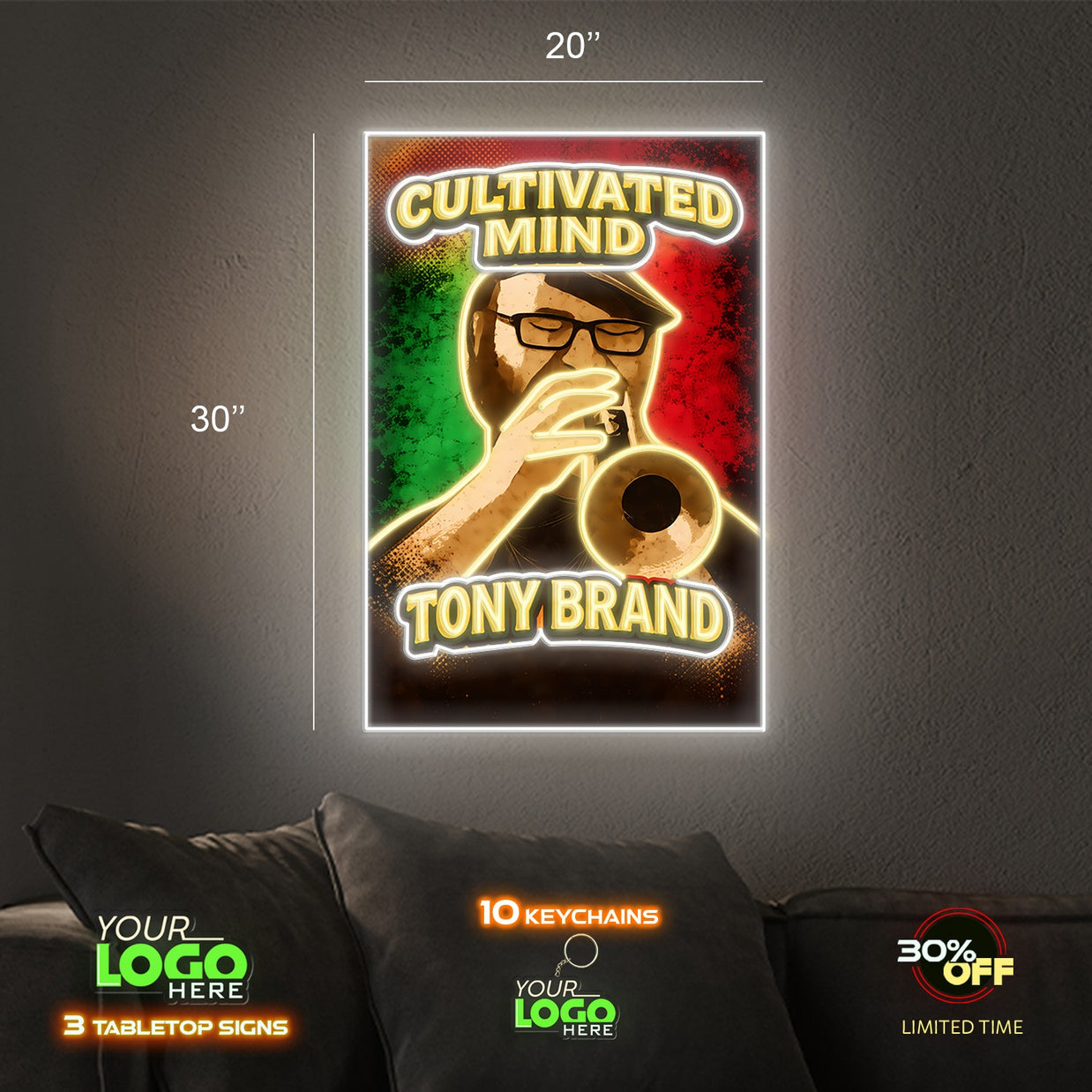 Cultivated Mind Tony Brand | LED NEON SIGN