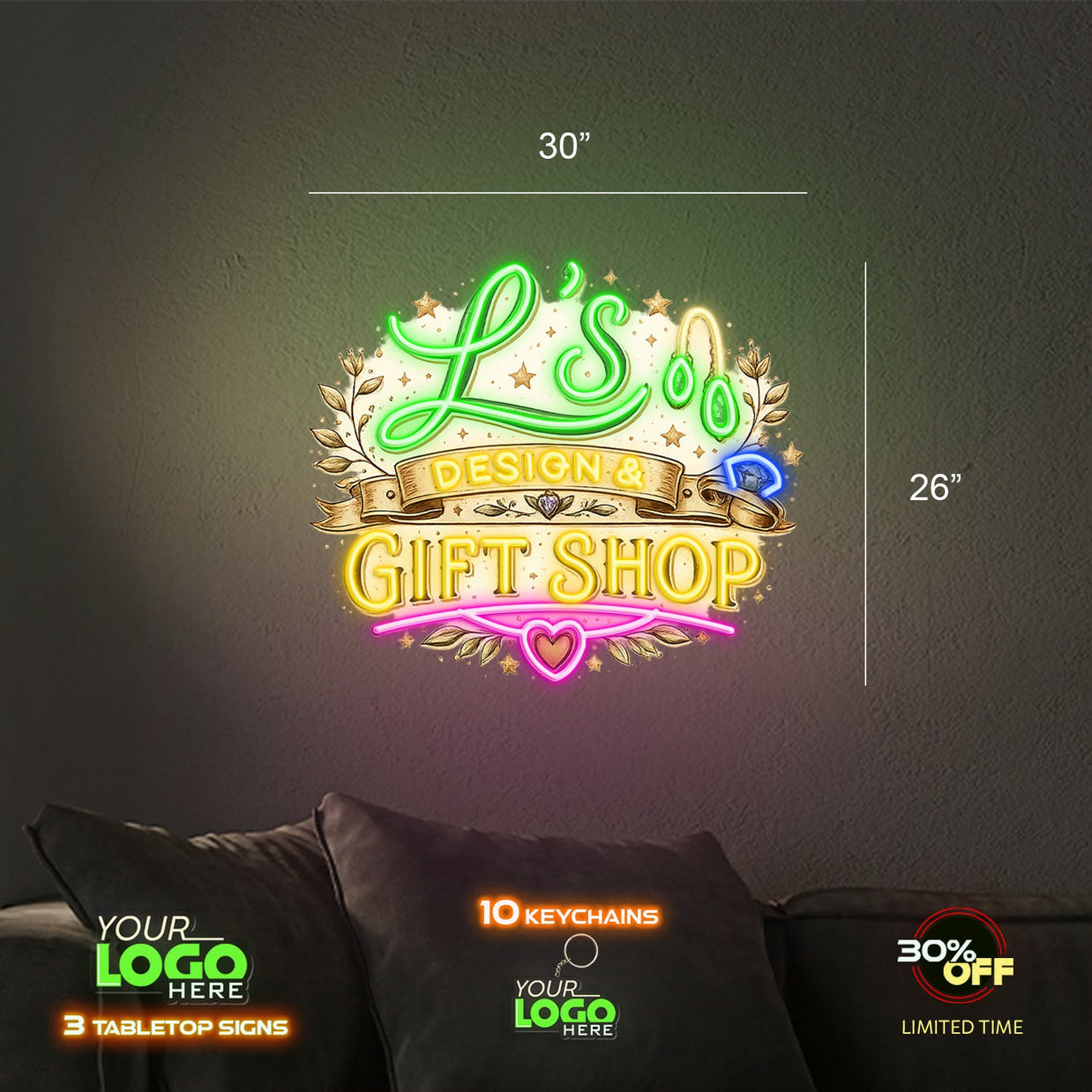 L'S DESIGN & GIFT SHOP | LED NEON SIGN ( Waterproof Sign)