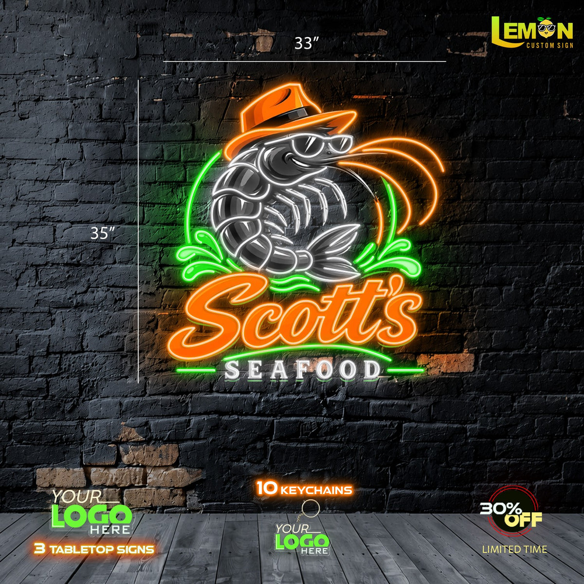 Scott's Seafood | LED NEON SIGN (2 SIGNS)