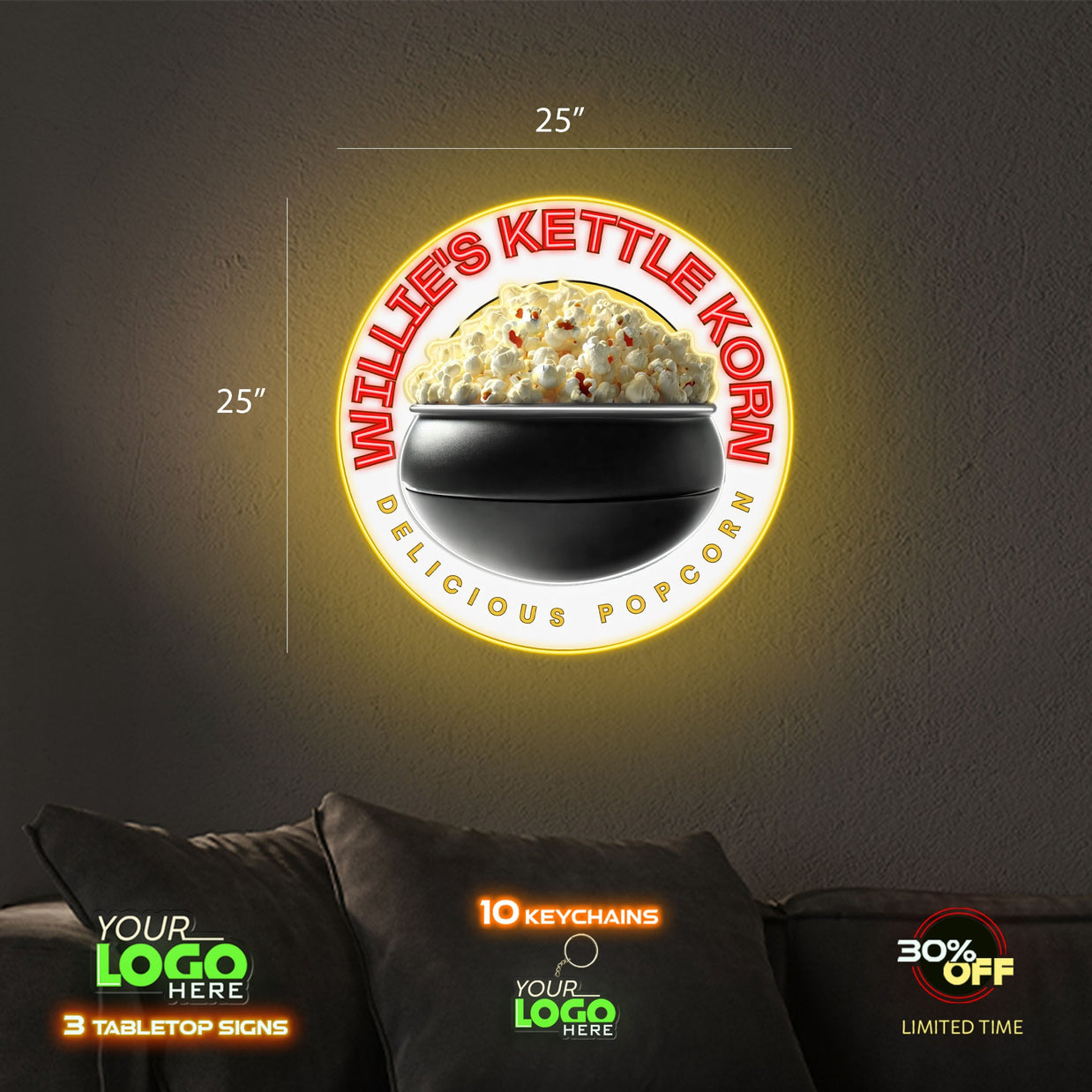WILLIE'S KETTLE KORN | LED NEON SIGN