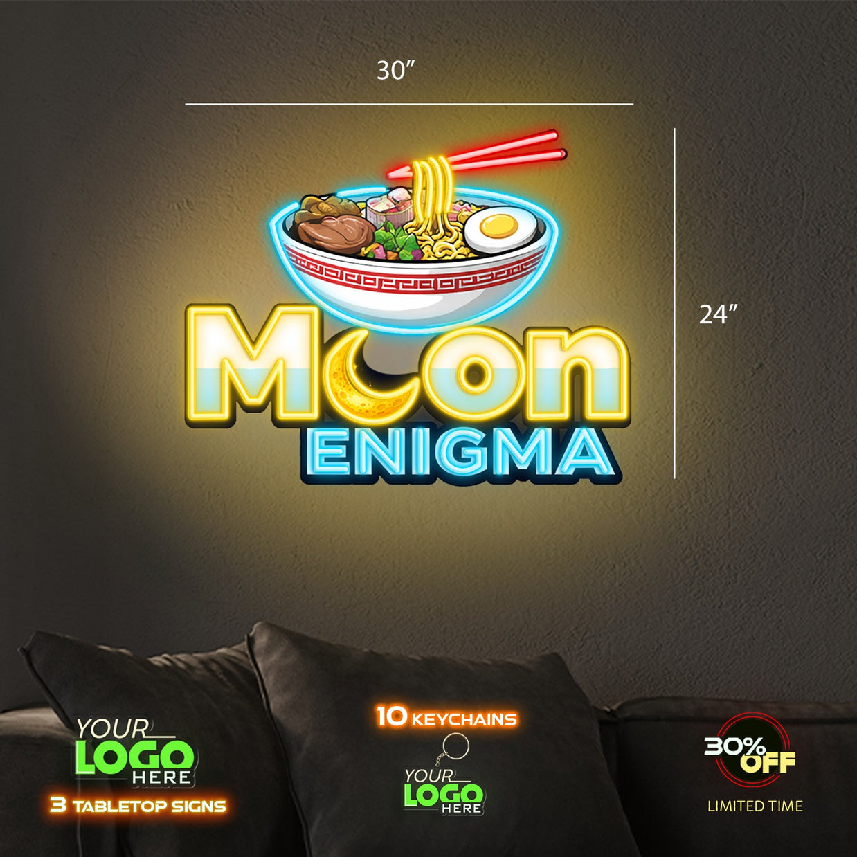 Moon enigma  | LED NEON SIGN (OUTDOOR SIGN)