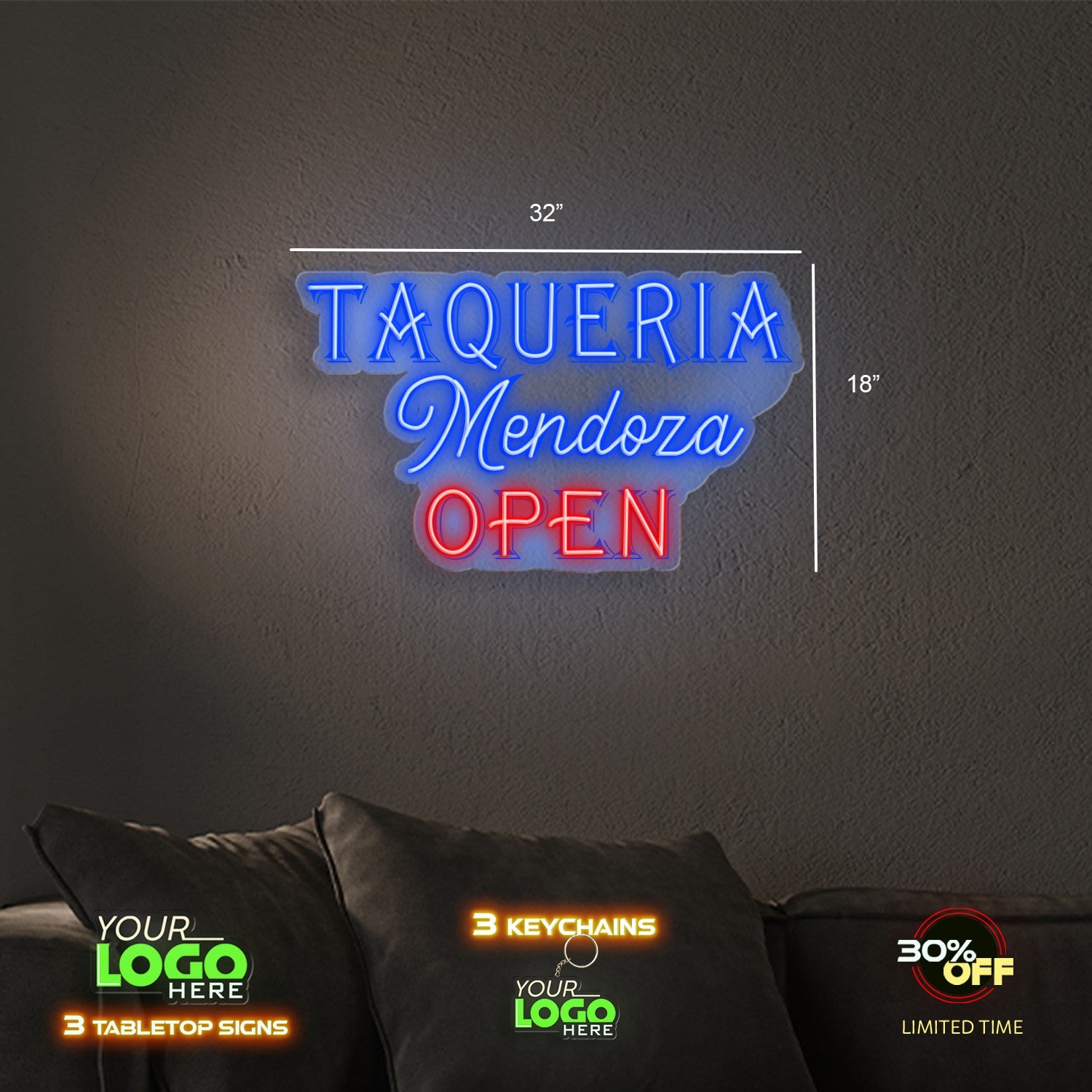 TAQUERIA MENDOZA | LED NEON SIGN
