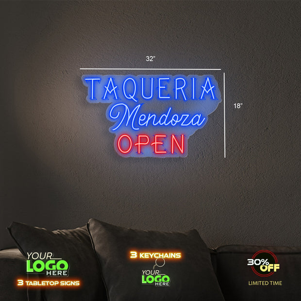 TAQUERIA MENDOZA | LED NEON SIGN
