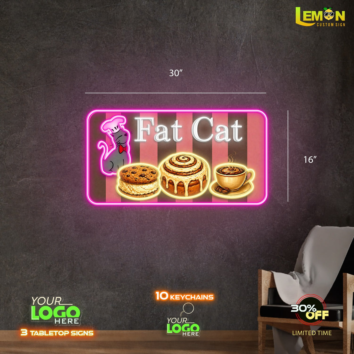 FAT CAT | LED NEON SIGN