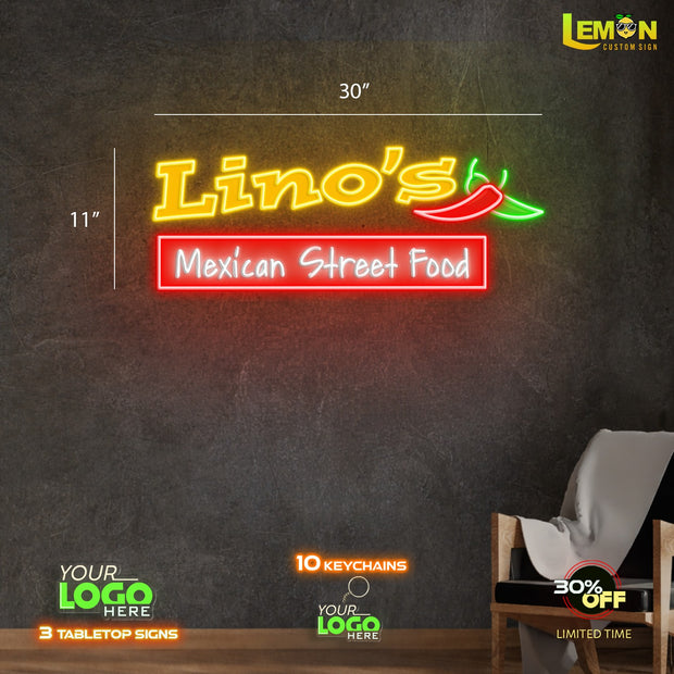 Lino's Mexican Street Food | LED NEON SIGN