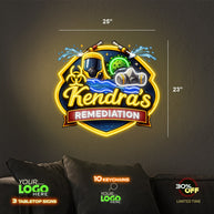 Kendra’s  Epoxy Flooring Sign And Kendra’s Remediation Sign And Big Daddy’s Boom Boom Room Sign| LED NEON SIGN ( 3 SIGNS)