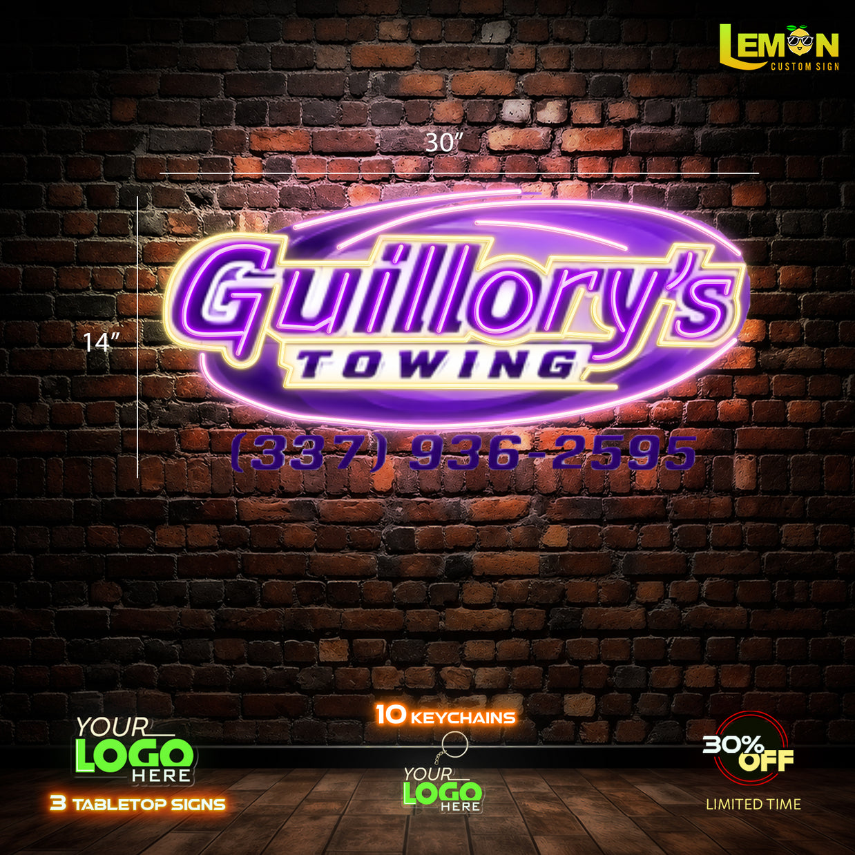 Guillory's Towing |LED NEON SIGN