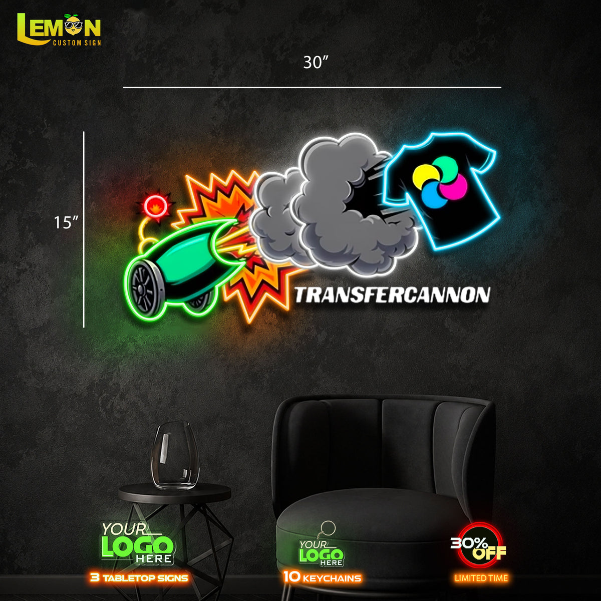 TRANSFERCANNON - Led Neon Sign (2 SIGNS)