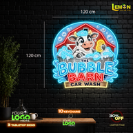 BUBBLE BARN CAR WASH | LED NEON SIGN (WATERPROOF)