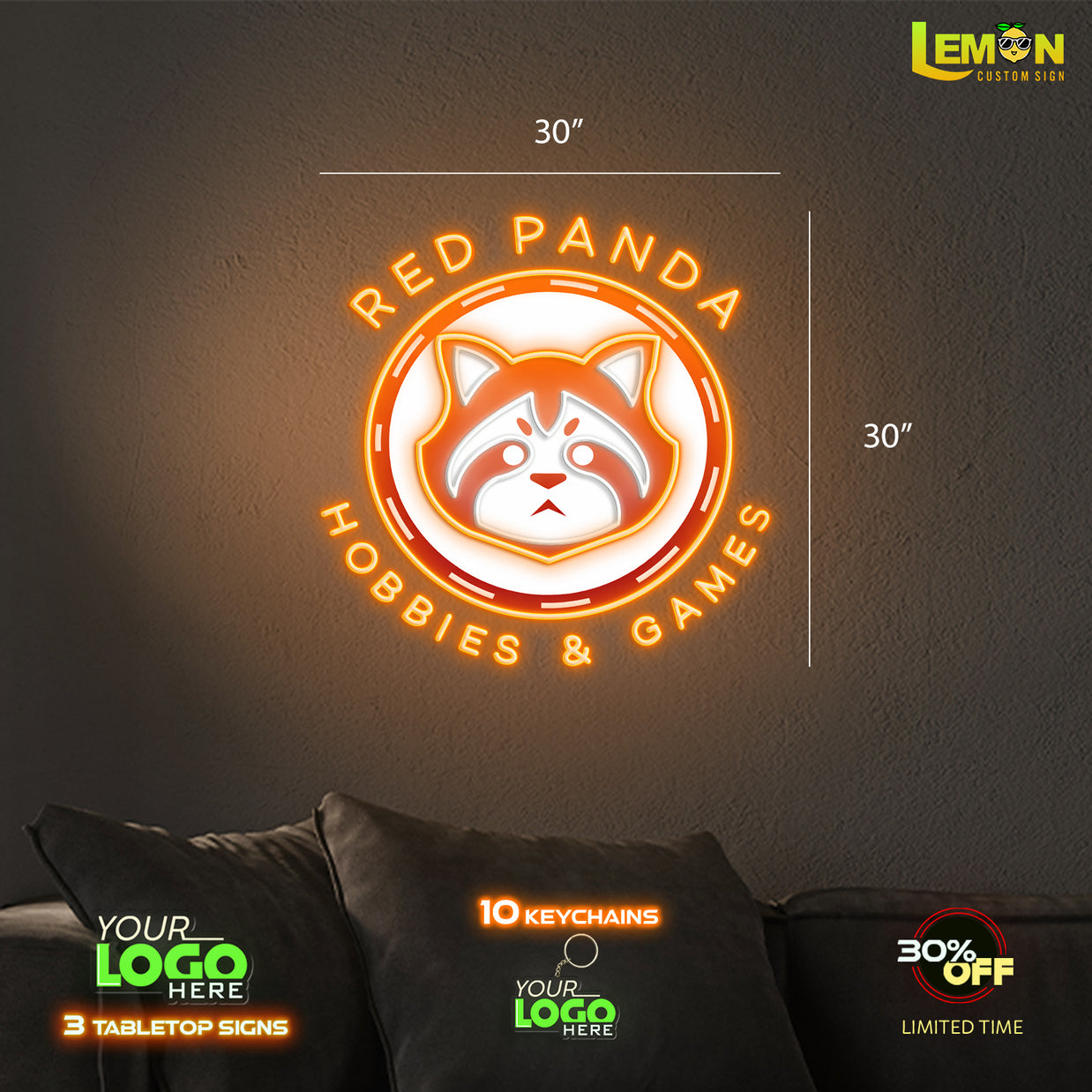 RED PANDA HOBBIES & GAMES | LED NEON SIGN