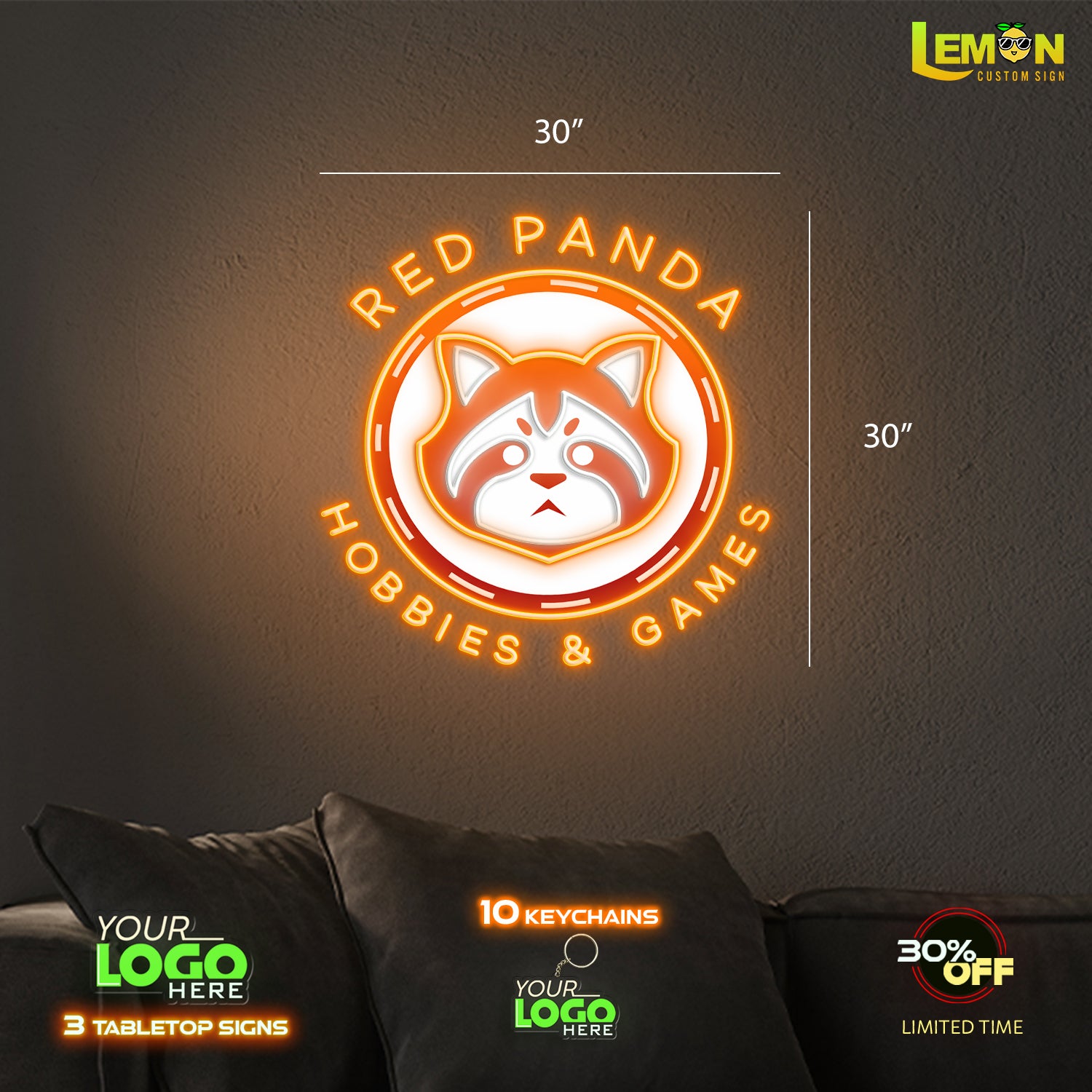 RED PANDA HOBBIES & GAMES | LED NEON SIGN