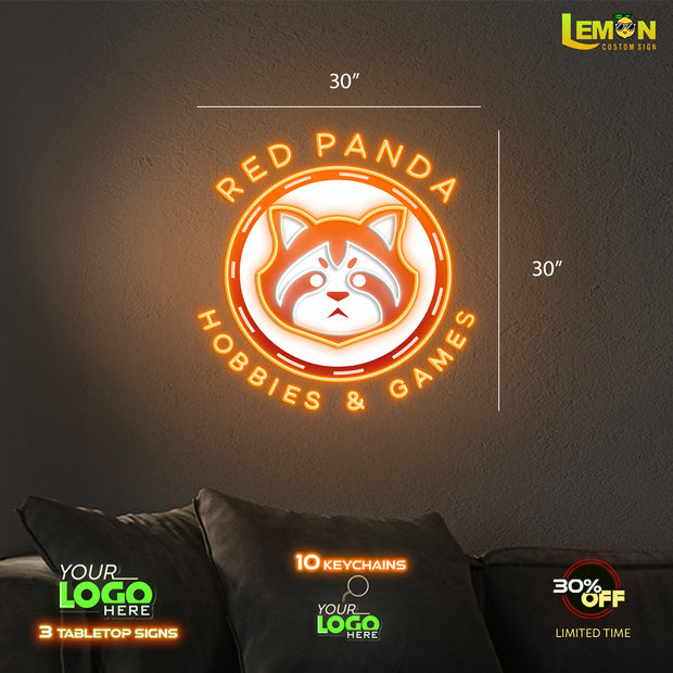 RED PANDA HOBBIES & GAMES | LED NEON SIGN