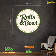 Rolls & Bowl | LED NEON SIGN & 100 Keychains