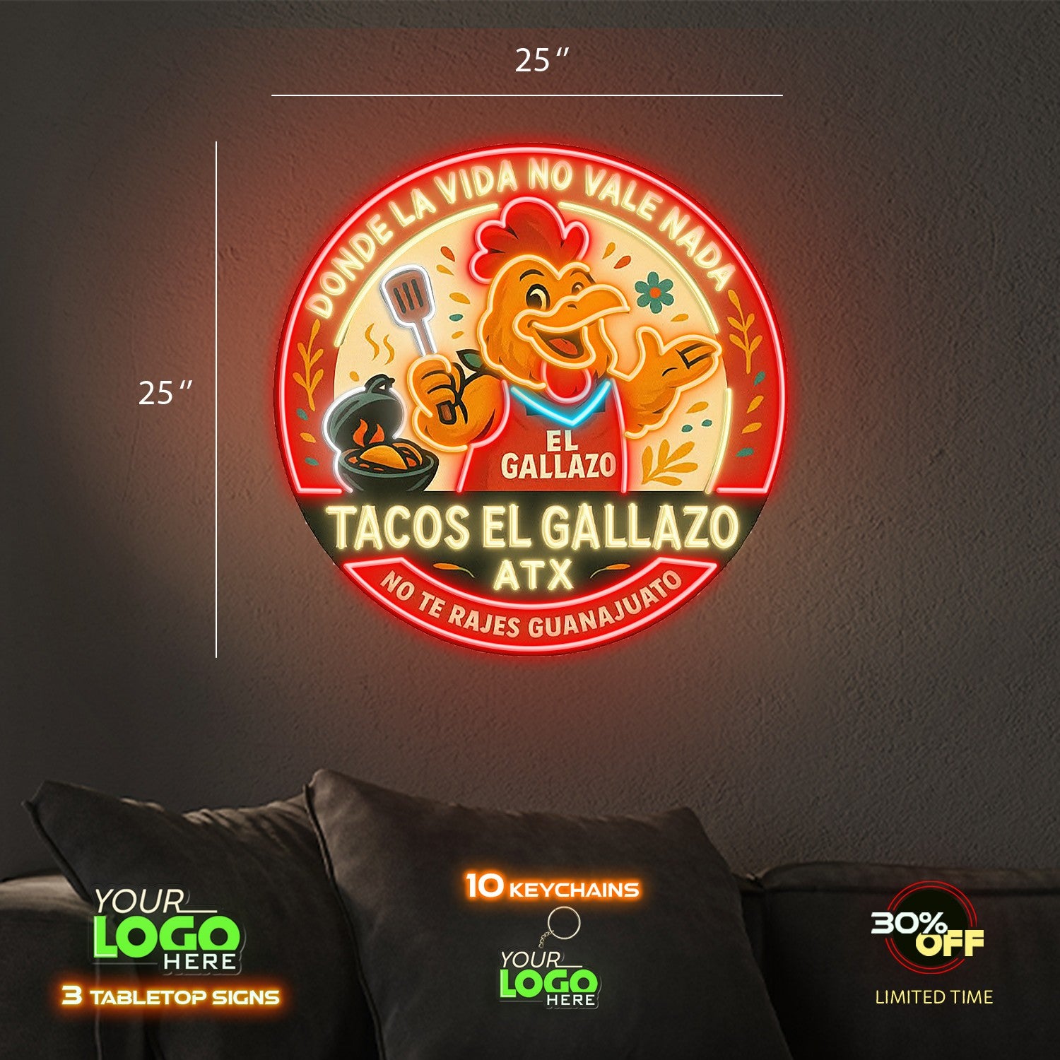 Tacos EL Gallazo ATX | LED NEON SIGN