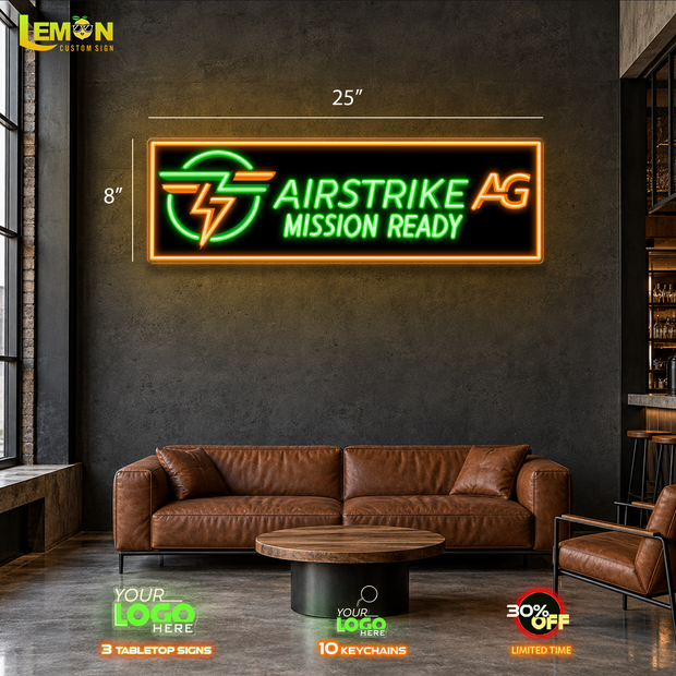 AIRSTRIKE AG MISSION READY | LED NEON SIGN