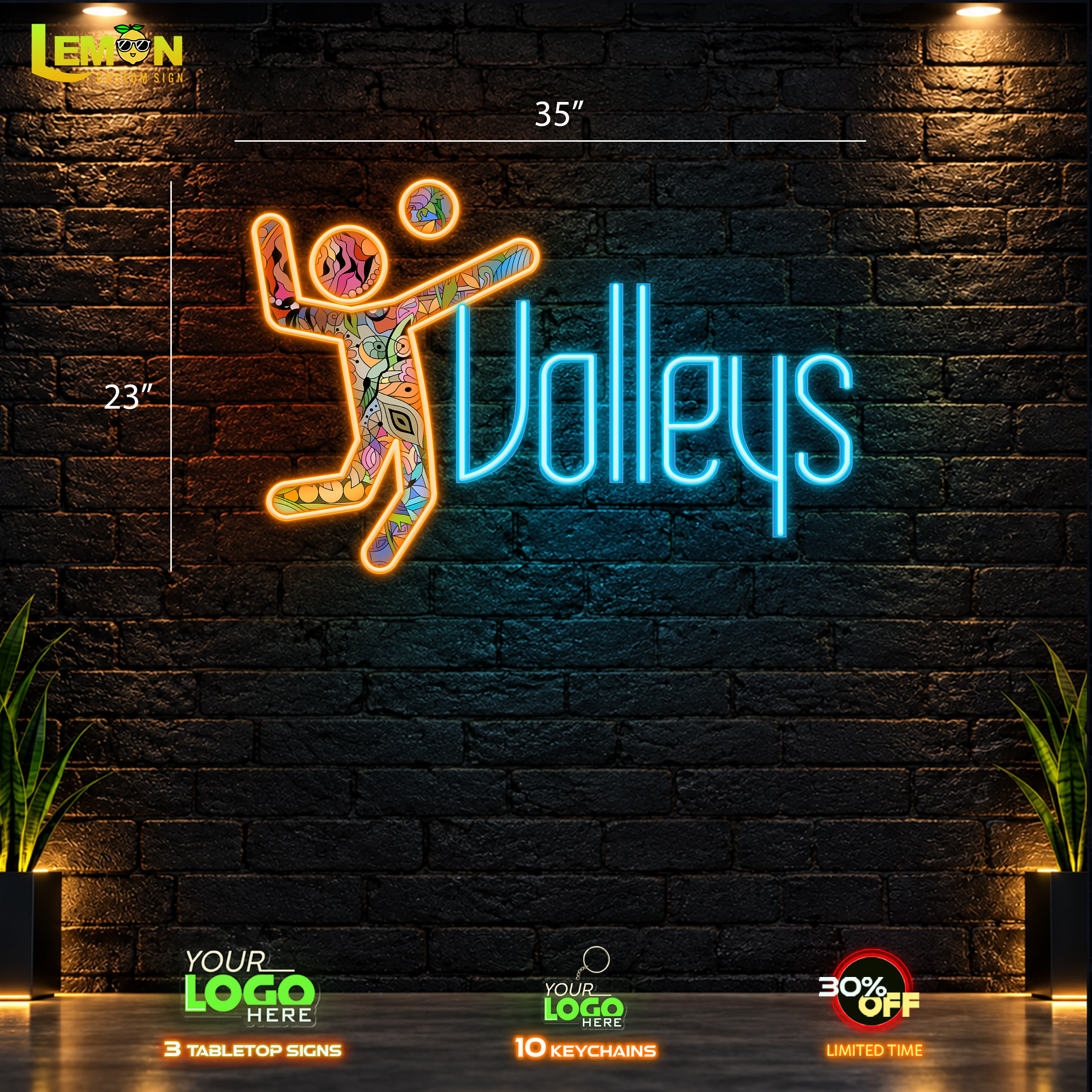 Volleys | LED NEON SIGN (OUTDOOR)