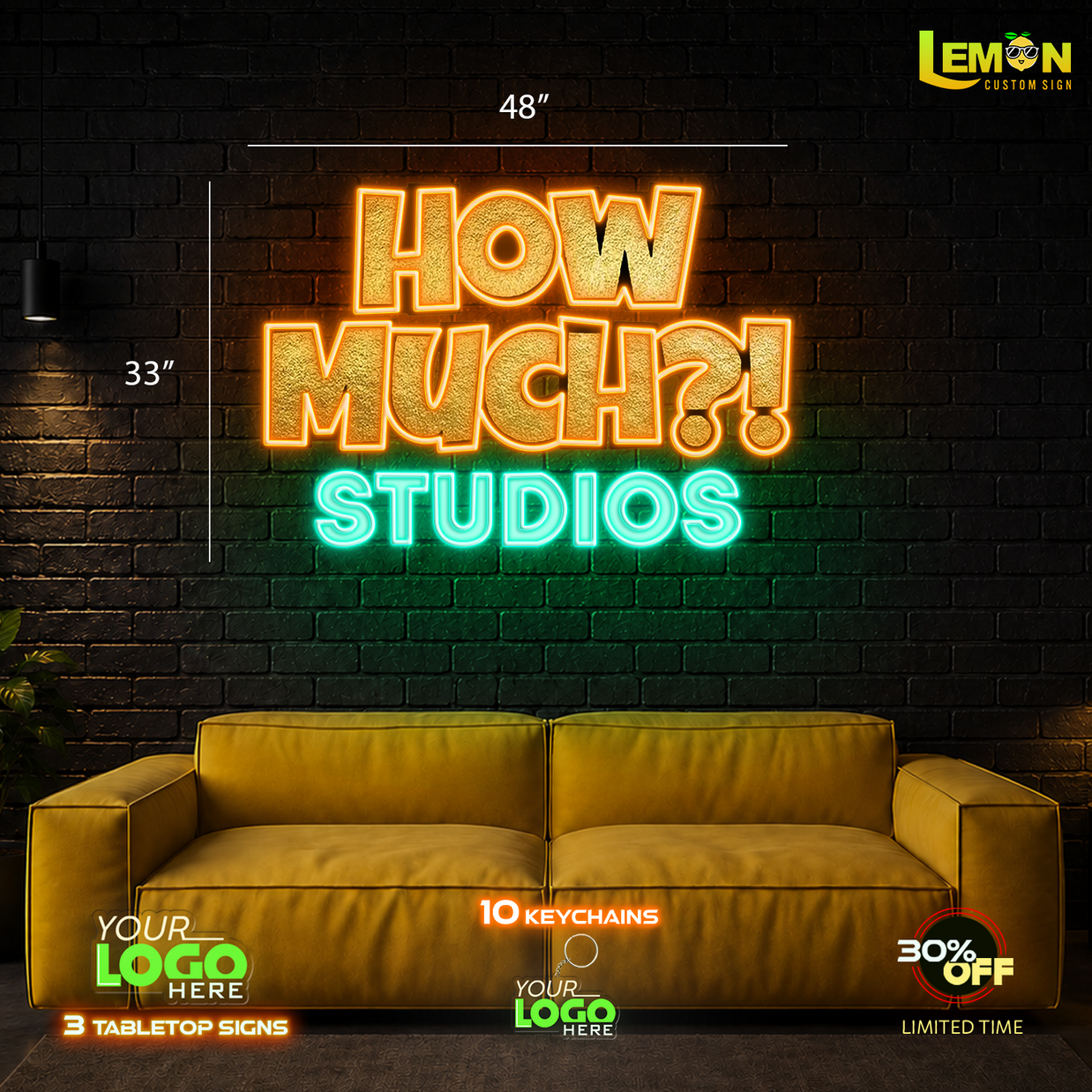 HOW MUCH STUDIOS | LED NEON SIGN (WATERPROOF)