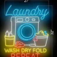 LAUNDRY | LED NEON SIGN (TOTAL 3 SIGNS)