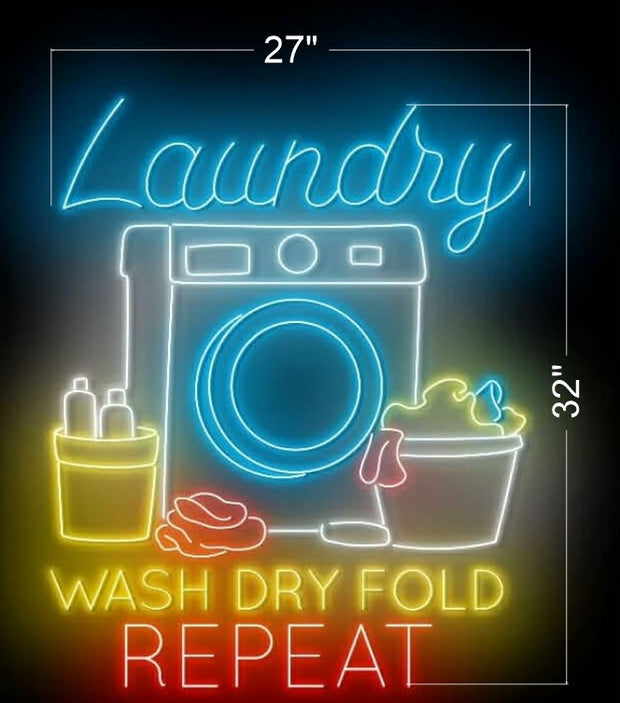 LAUNDRY | LED NEON SIGN (TOTAL 3 SIGNS)
