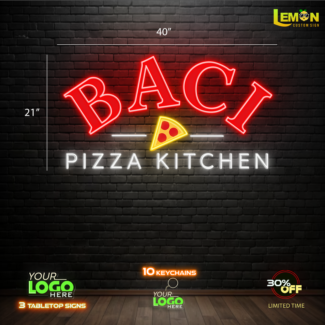 BACI PIZZA KITCHEN | LED NEON SIGN