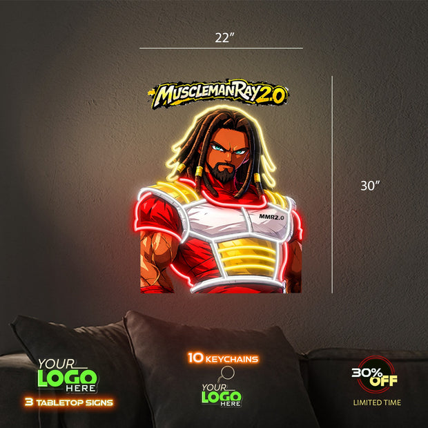 MUSCLEMANRAY2.0 | LED NEON SIGN