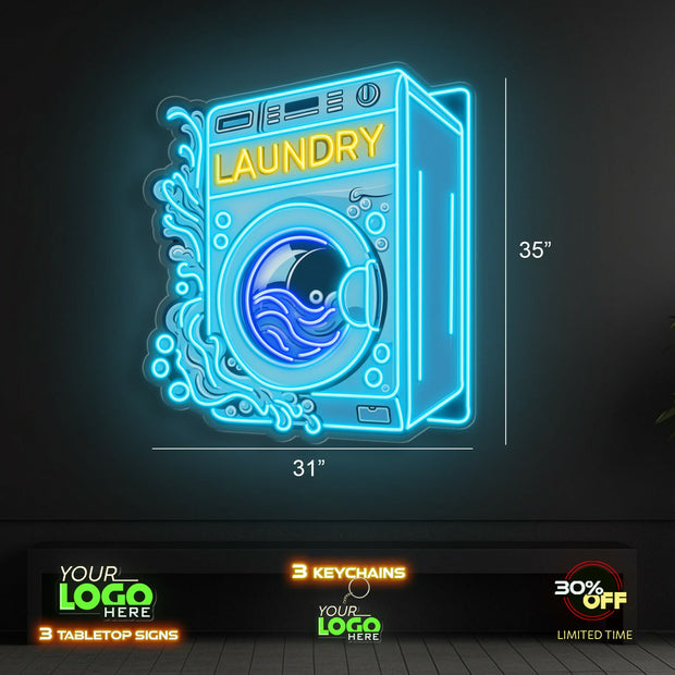LAUNDRY | LED NEON SIGN (TOTAL 3 SIGNS)