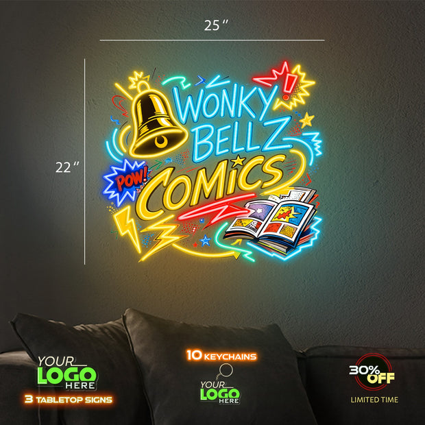 WONKY BELLZ COMICS | LED NEON SIGN