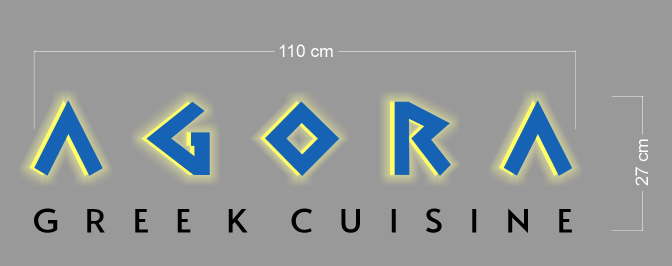AGORA GREEK CUISINE (2 signs)
