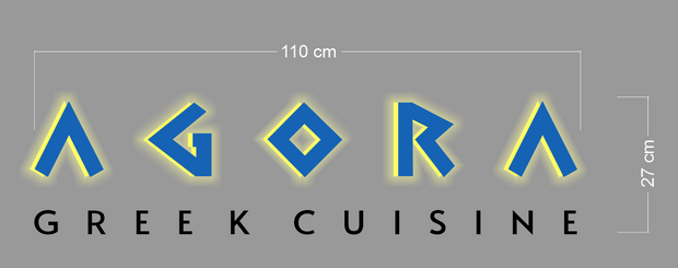 AGORA GREEK CUISINE (2 signs)