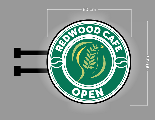 REDWOOD CAFE | ILLUMINATED BLADE  SIGN