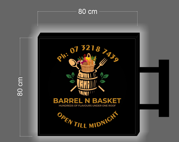BARREL N BASKET| ILLUMINATED BLADE  SIGN1
