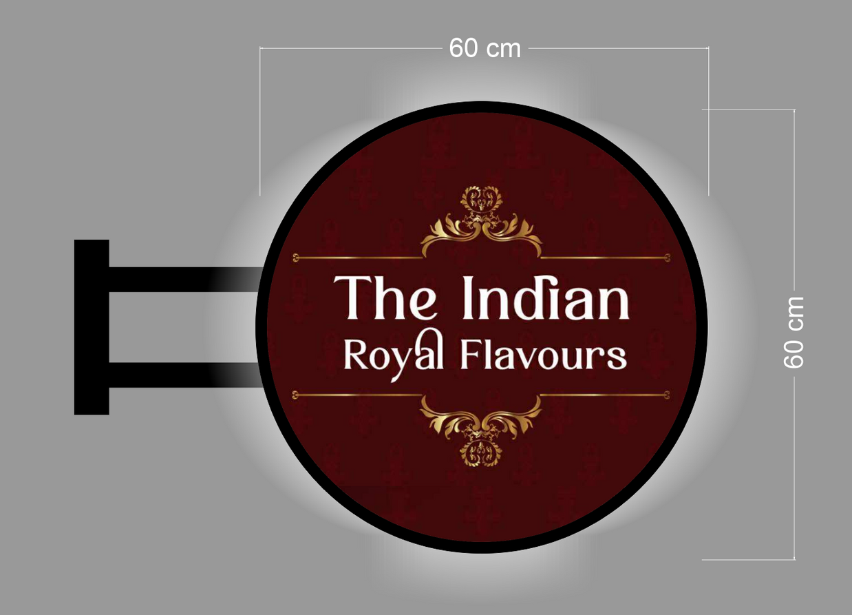 THE INDIAN ROYAL FLAVOURS | ILLUMINATED BLADE SIGN 2