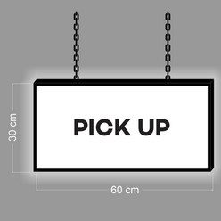 ORDER HERE; PICKUP (2 SIGNS)