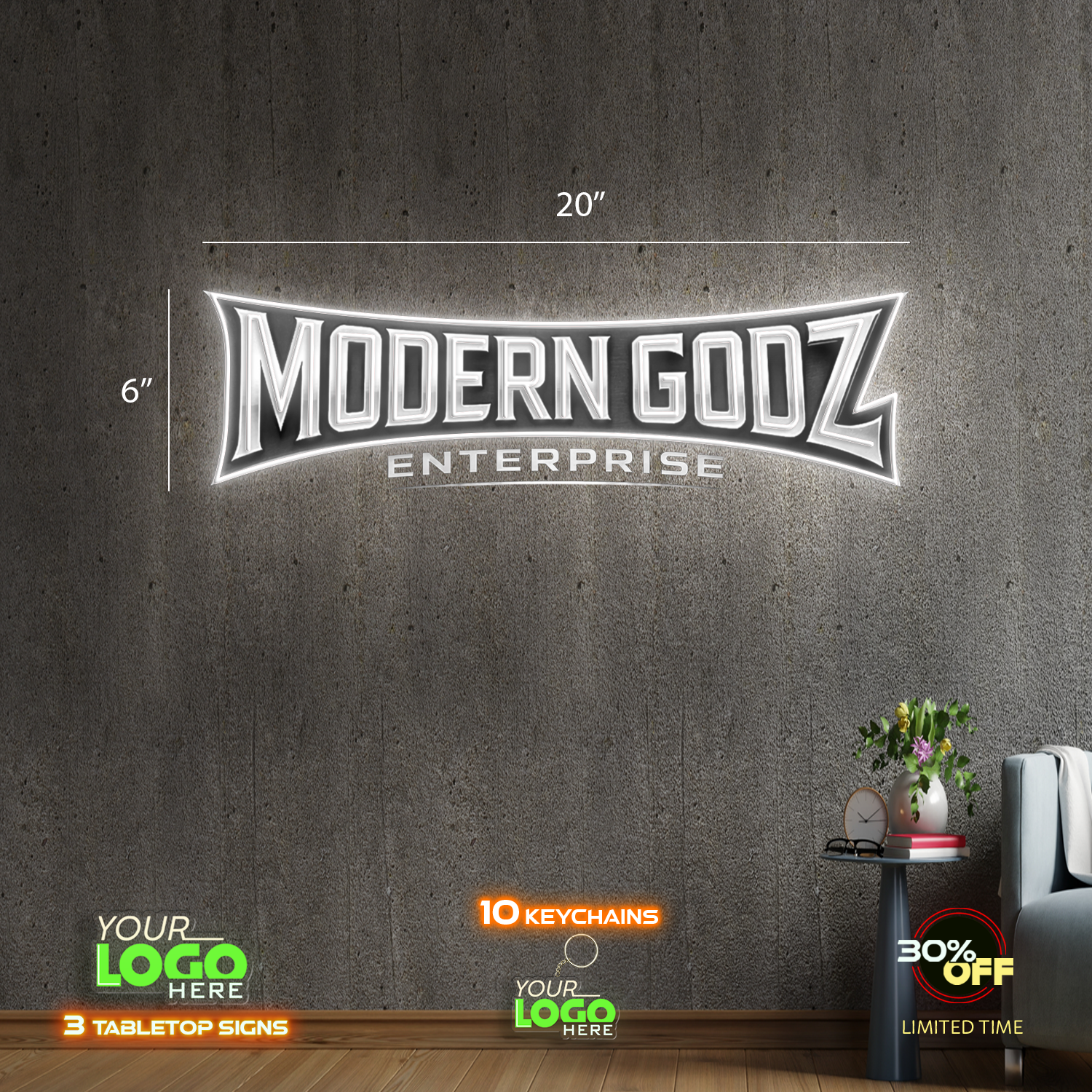 MODERN GODZ | LED NEON SIGN (LED RGB)