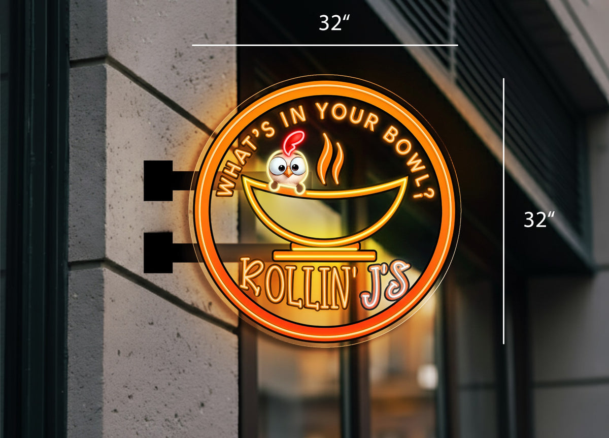 ROLLIN'S J'S | Led Neon Sign ( OUTDOOR SIGN)