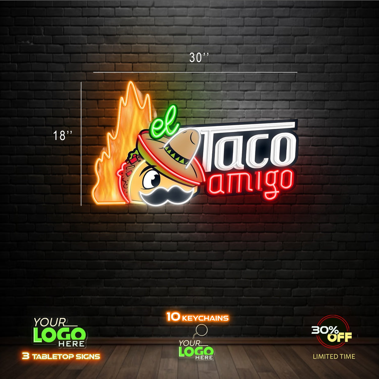 TACO AMIGO | LED NEON SIGN (OUTDOOR)