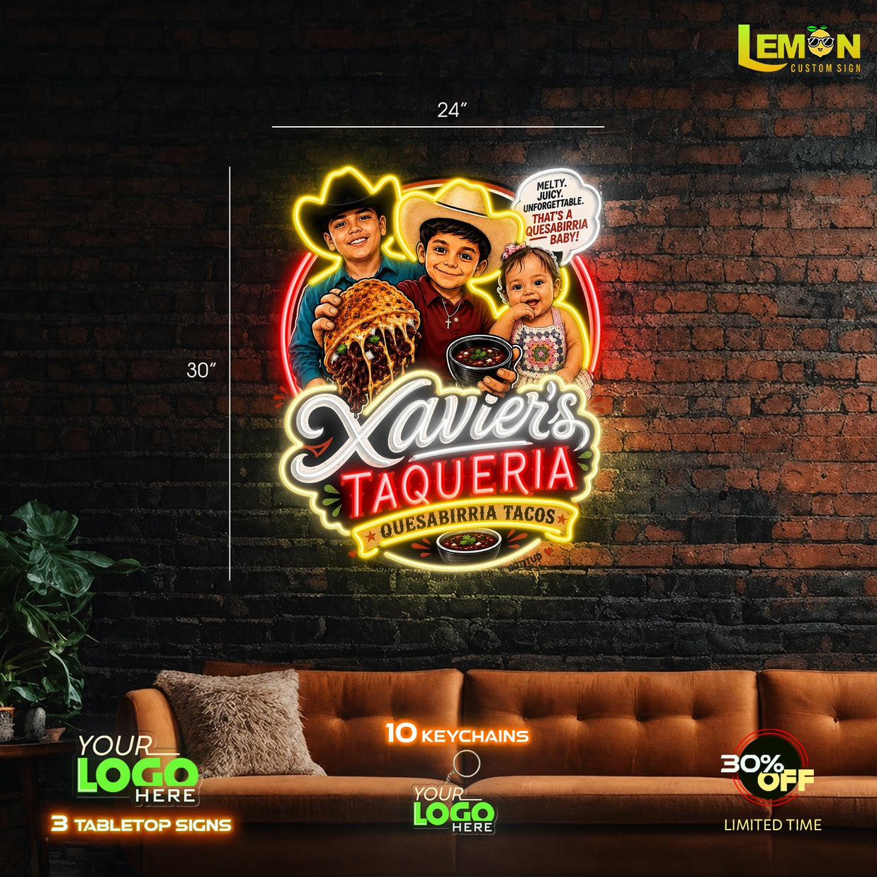 Xavier's TAQUERIA | LED NEON SIGN