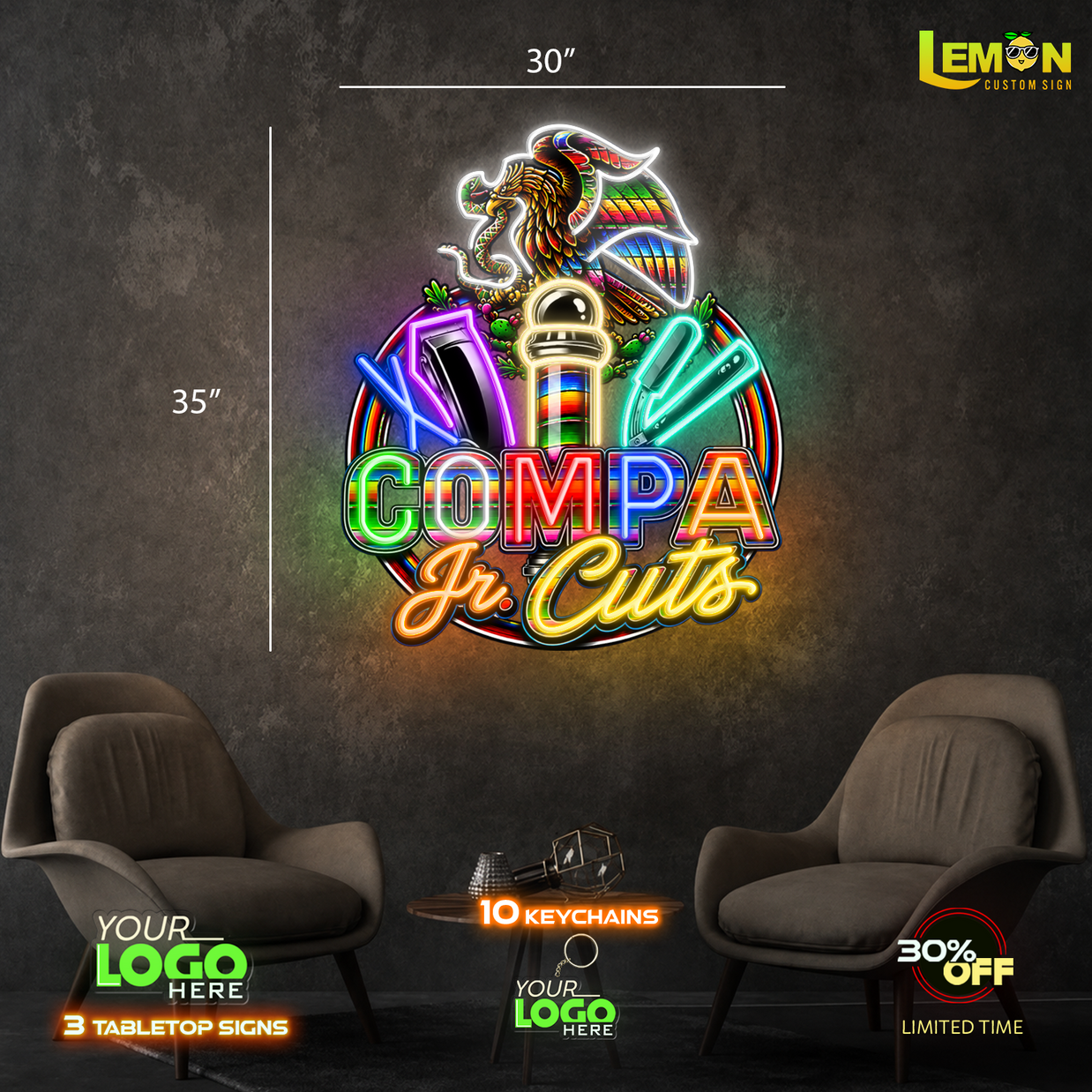 COMPA Jr Cuts | LED NEON SIGN