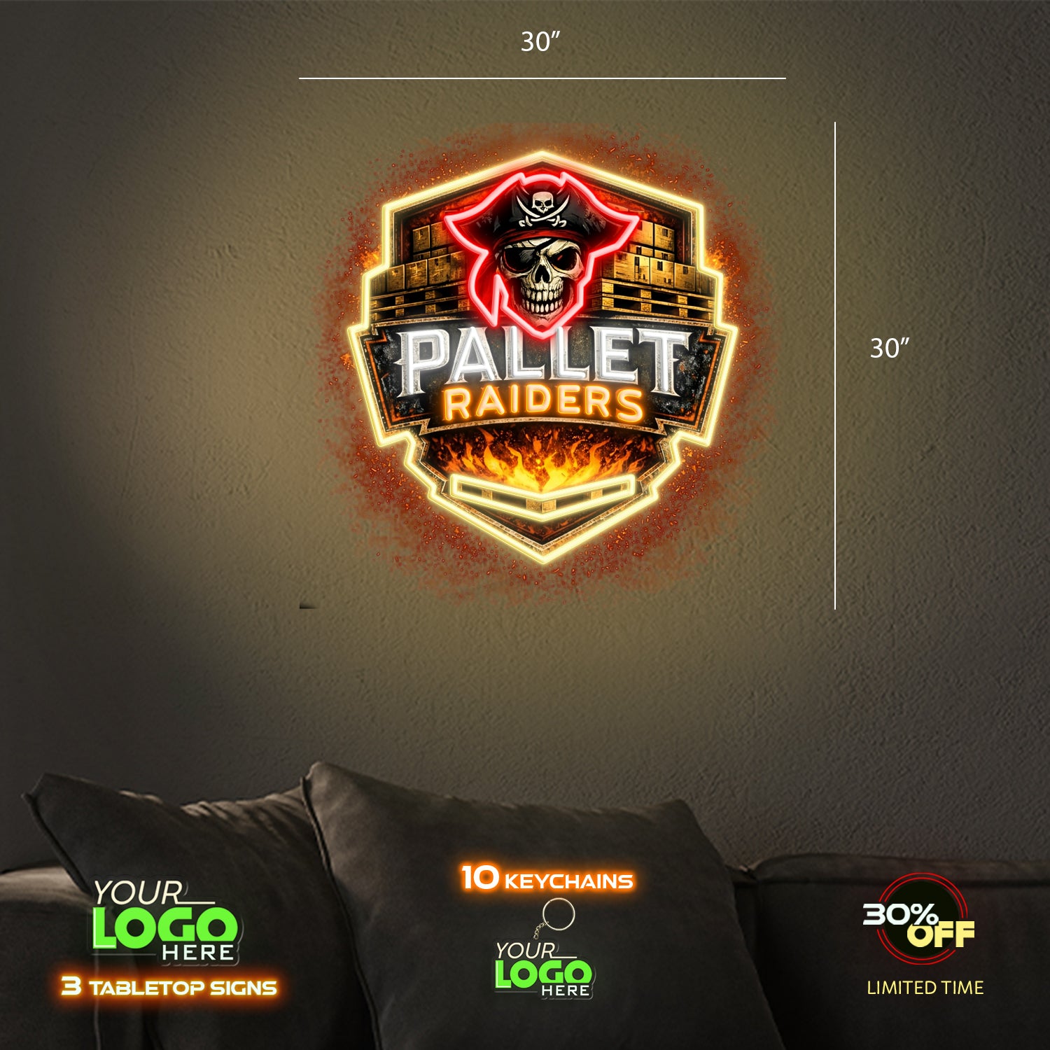 PALLET RAIDERS | LED NEON SIGN