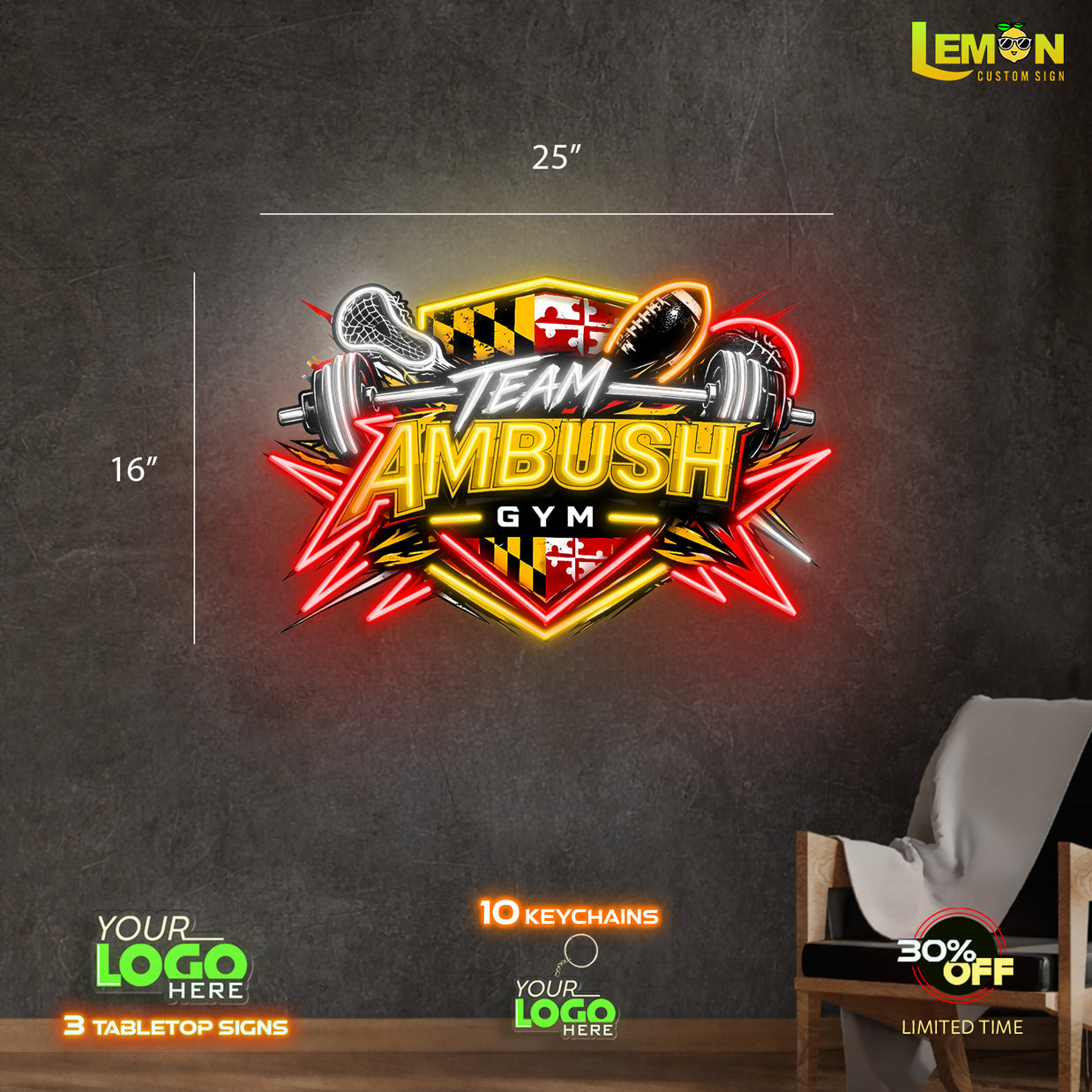 AMBUSH GYM | LED NEON SIGN