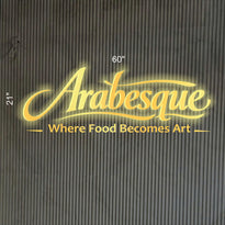 Arabesque Stainless Steel Backlit SIGN