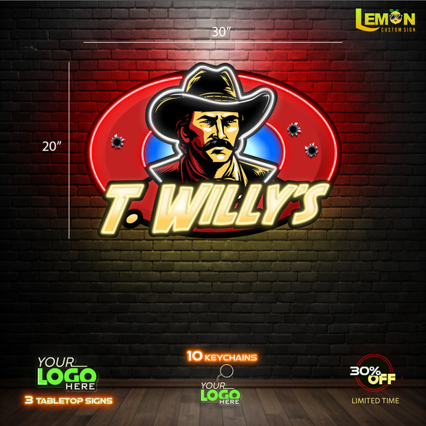 T WILLY'S| LED NEON SIGN