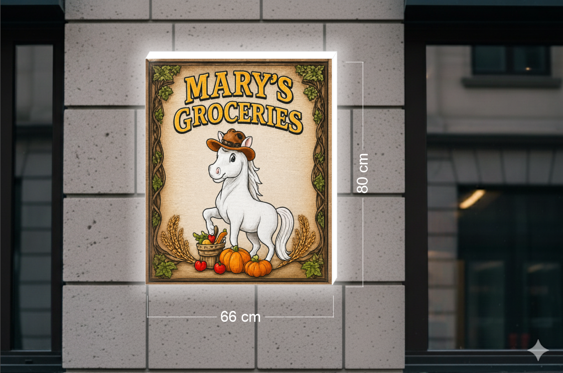 Mary’s Groceries | LED NEON SIGN AND LIGHT BOX SIGN