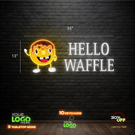 HELLO WAFFLE | LED NEON SIGN ( WATERPROOF SIGN)
