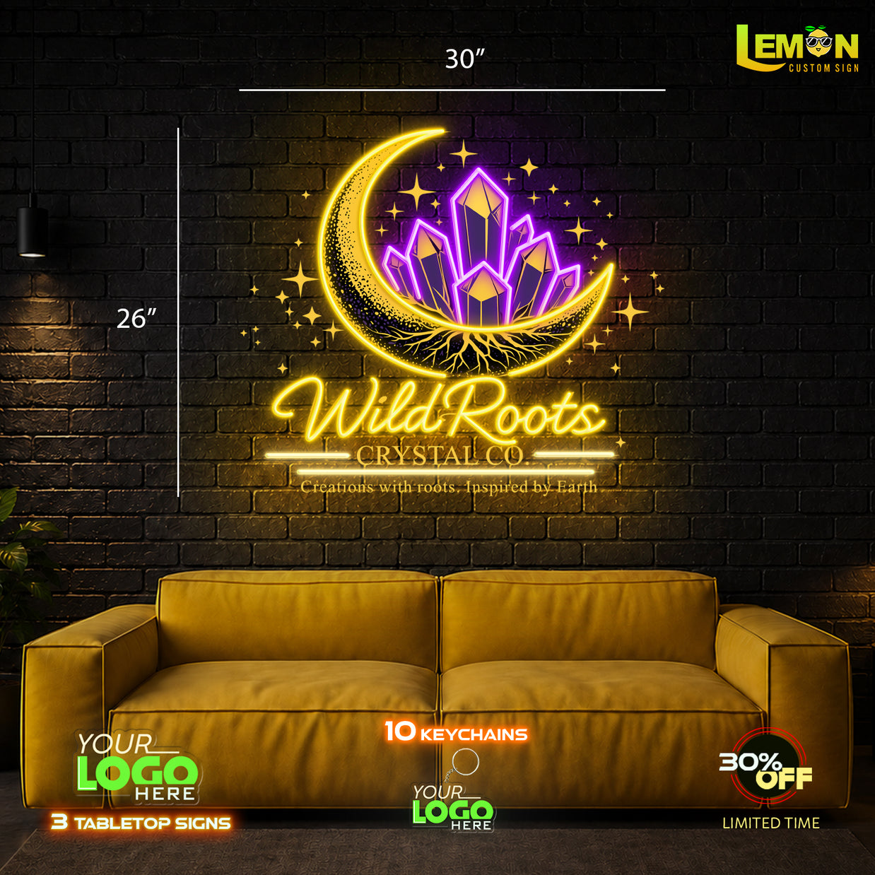 WILD ROOTS | LED NEON SIGN (WATERPROOF SIGN)