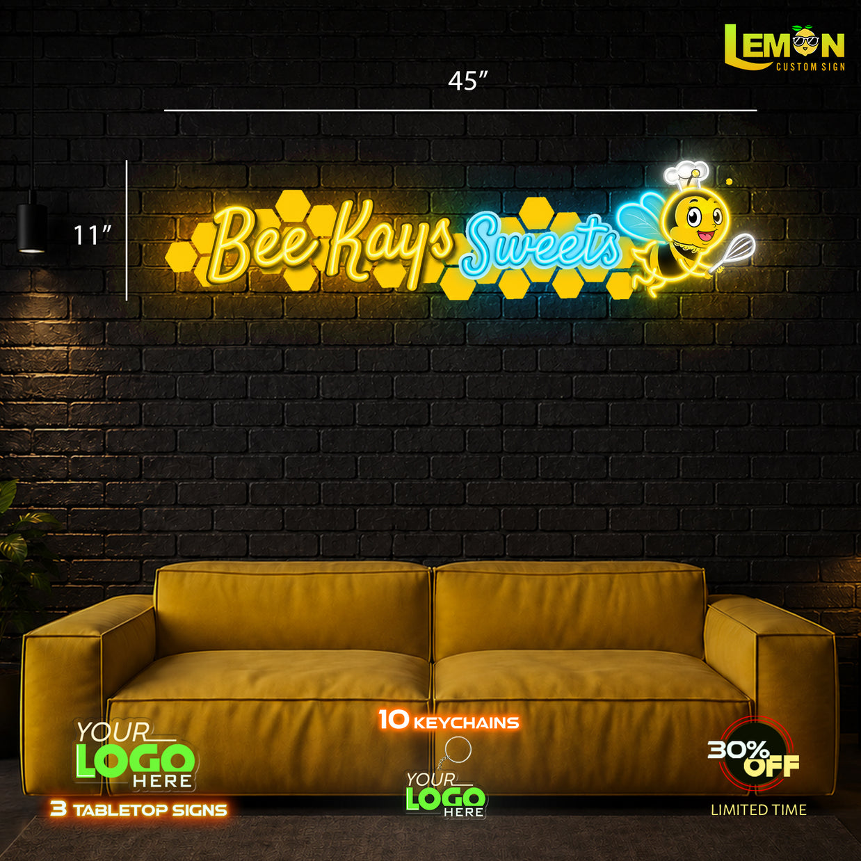 BEE KAYS SWEETS |LED NEON SIGN